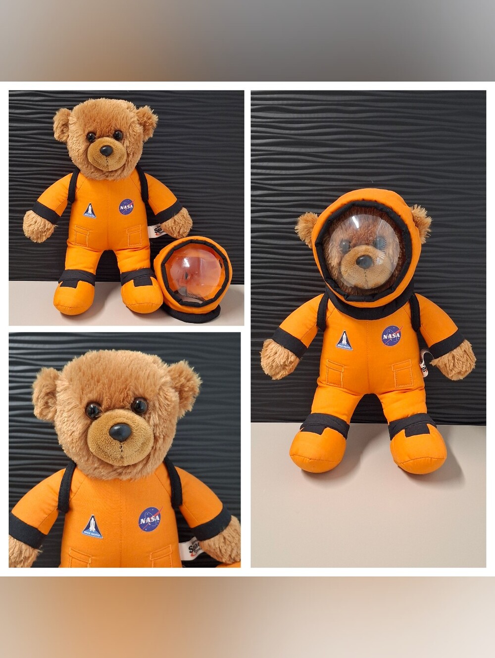 Kennedy Space Center NASA Astronaut Orange Suit Teddy Crew Bear Plush